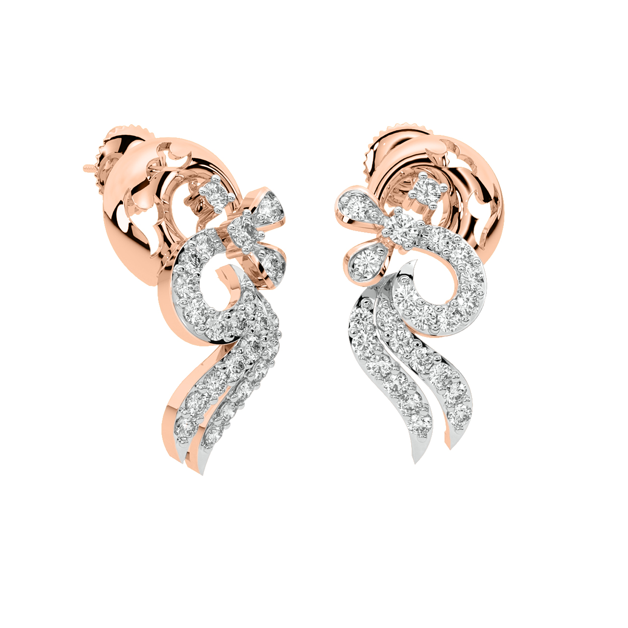 Polly Round Diamond Stud Earrings